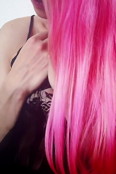 Zrcadlo zrcadlo na zdi Sexy růžové vlasy dívka Adele