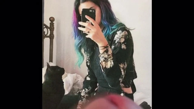 Nerdy art girl cum tribute request