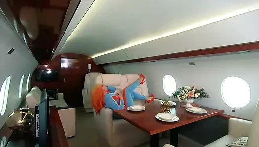 Dari belakang panggung dari sesi pemotretan, 4 catsuit dan fly jet photoshoot