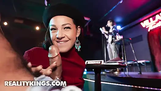REALITY KINGS - Evelin Stone Spices Up The Poetry Slam With Sneaky Sex And A Cum-Filled Face