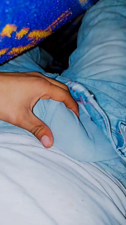 18 year old School boy showing uncut dirty cock pre organism | Clip 1