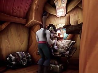 Een Draenei-heks langs achteren neuken - Warcraft pornoparodie korte clip