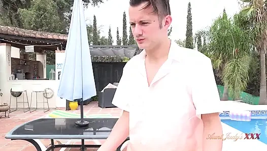 47yo Busty Mature MILF Marie Fucks the Pool Boy