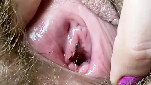 Video fetish raksasa memek berbulu closeup ekstrem