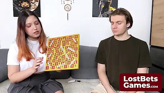 Strip Snakes & Ladders game tension builds and anticipation grows