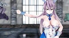 Fate - Grand Order Bunny Altria Pendragon - hentai de danza dominante - playboy se desnuda - mmd 3D - color de cabello púrpura - editar smixix