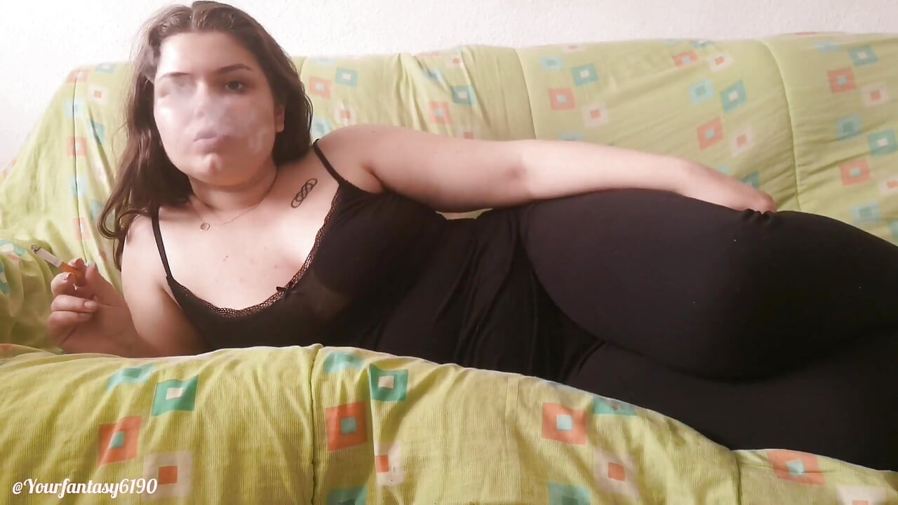 Gassy girl smoking