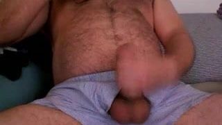 Chubby hairy jerk off