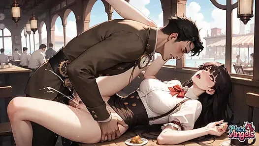 Kremsi steampunk baştan çıkarma: hizmetçinin krem şanti patlaması