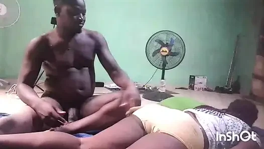 a delivery man and his customer make love