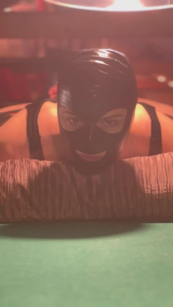 Masked on the pool table