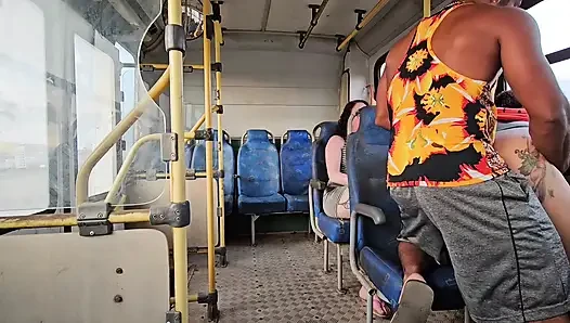 A SHAMELESS COUPLE RIDING IN PUBLIC TRANSPORT AND BACKSEAT PASSENGER FILMING EVERYTHING