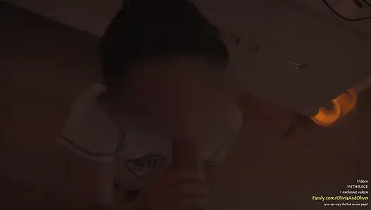Late Night Blowjob After Party came on Tongue