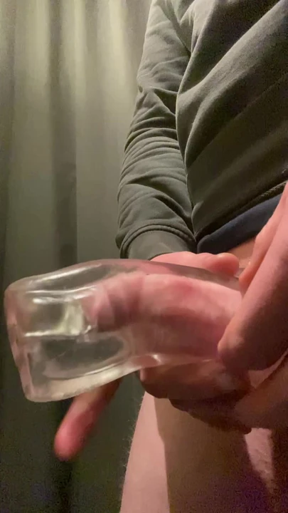I fuck my clear pocket pussy wishing it was you