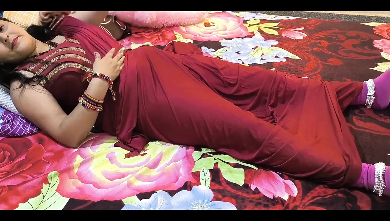 Great Fuck Non Stop in Red Saree