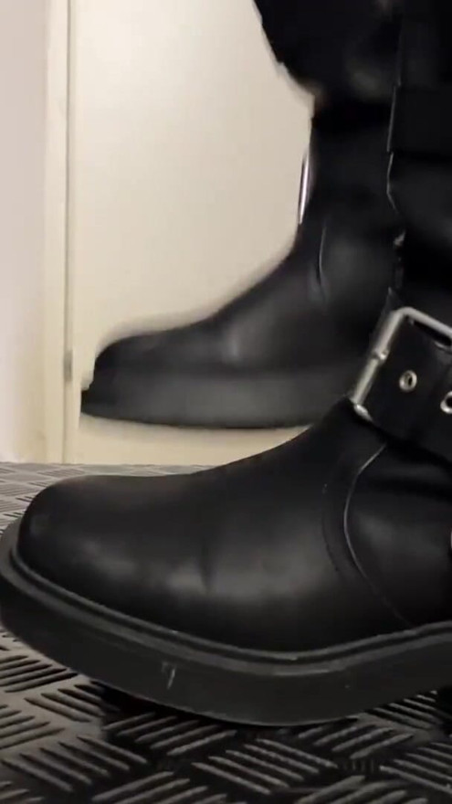 Your Balls and Cock Smashed by Your Biker Girl Friend in Dirty Boots | Clip 1