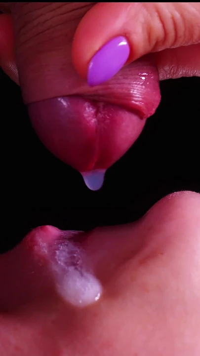 Epic moment from "CLOSE UP: BEST Milking Mouth for your DICK! Sucking Cock ASMR, Tongue and Lips BLOWJOB DOUBLE CUM -XSanyAny"