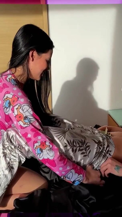 Lesbian Morning Sex: Helping My Friend Cum and Our Friend Fucks Us | Clip 1