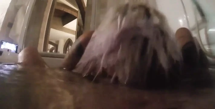 Live From the Hot Tub Part 1 of 6: Sucking Cock Fuck Doggy Style While Camming in the Bath