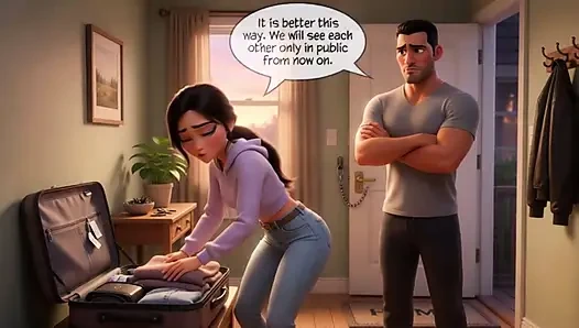 Stepdaughter Becomes the Virgin of the Porn Theater After Forbidden Desire for Stepfather (AI generated)