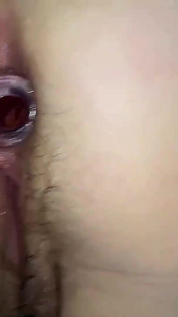 Stunning moment from "STEPMOM HAIRY ASSHOLE CLOSEUP. Washing hairy pussy & BIG saggy BOOBS. ANAL tunnel plug."