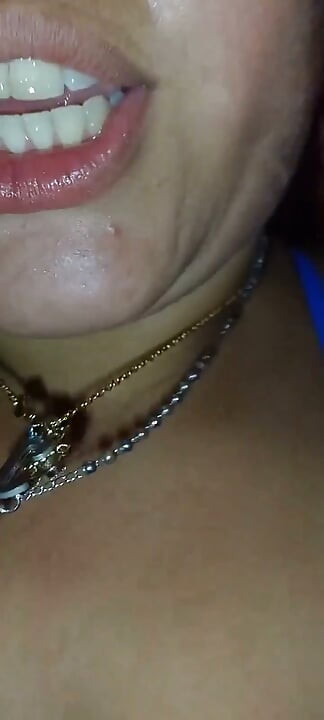 Sucking and Gagging on the Fat Cock of My Young Neighbor