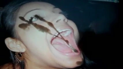 Indian girl - Say Ahh - Cum on Screen