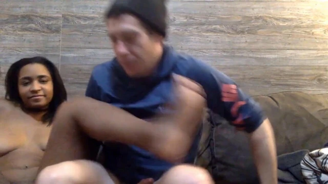 Sexy interracial couple having a great orgasm on camera