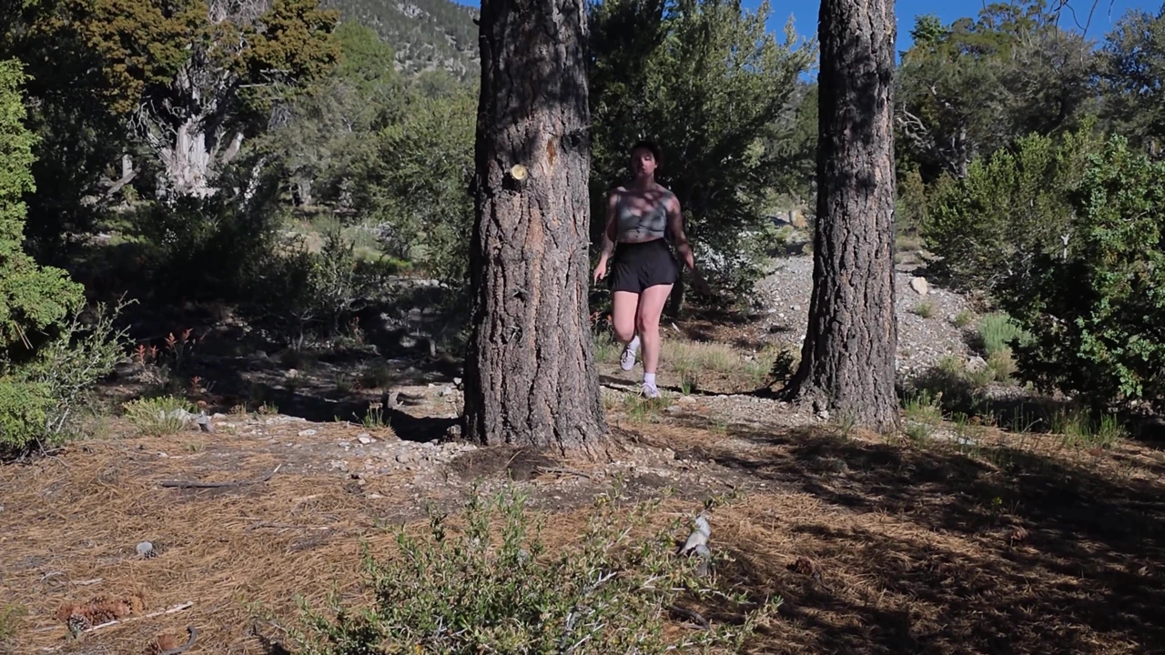 Desperate Hiker Girl Gets Caught by Hot Red Head