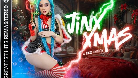 VRCosplayX Alessa Savage As Jinx Is Absolutely Desperate To Empty Santa's Sack And Suck His Candy Cane