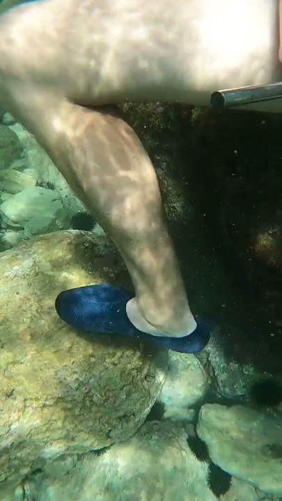 How I scream! Cumming with my selfie stick while snorkeling made me moan screaming like never before | Clip 1