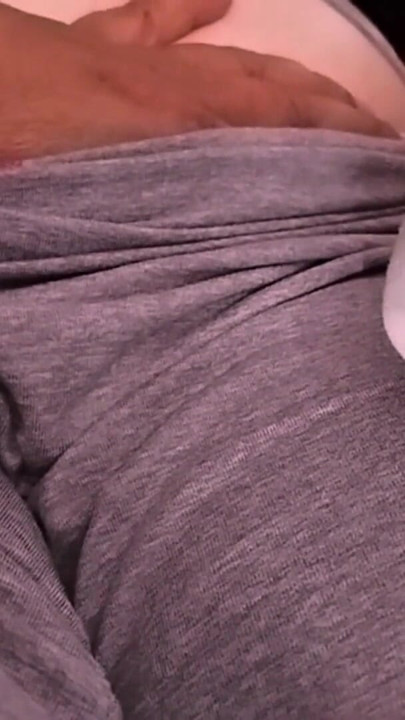 Petting my girlfriend over her pijamas until she undresses herself! | Clip 1