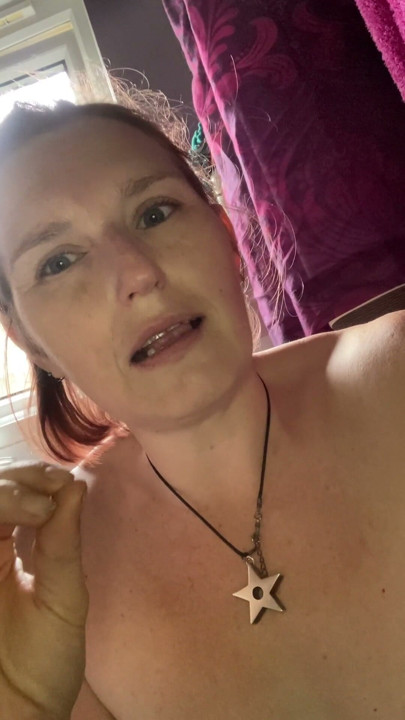 Hot housewife plays with her boobs pubes pits and bits before a POV piss | Clip 2