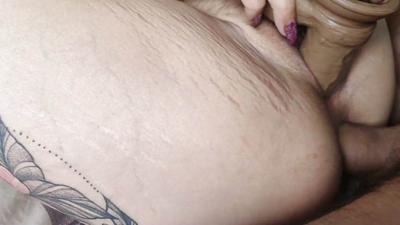 Anal Sex with a Dildo in the Pussy