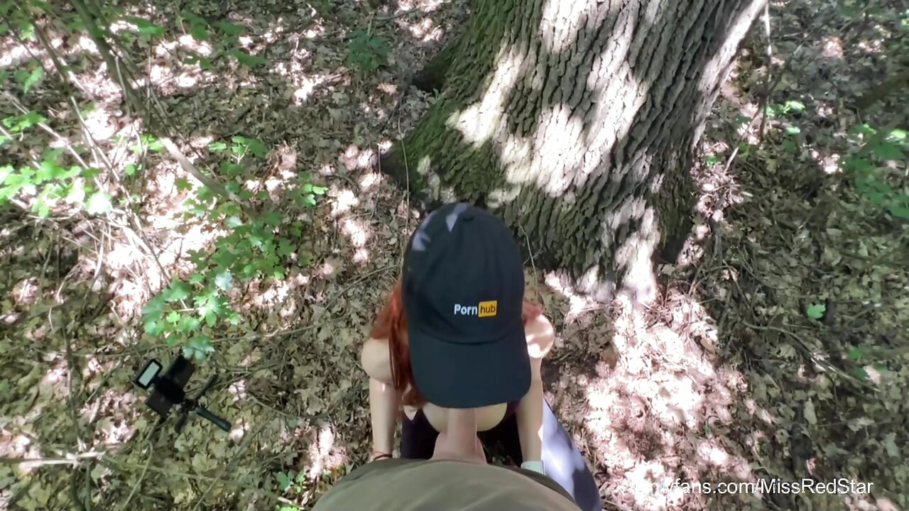 Fuck and Suck BIG Tits Stranger in Woods