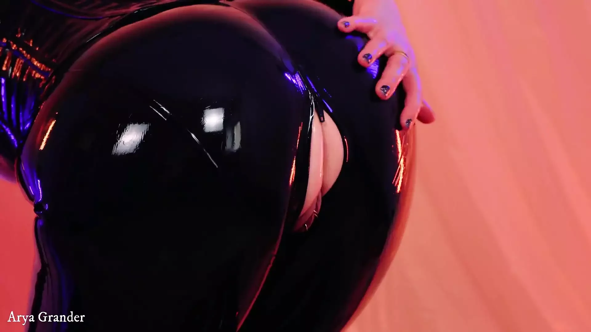 Latex Rubber Fetish Catsuit Free Video Big Ass Tease and JOI by Mistress Arya Grander