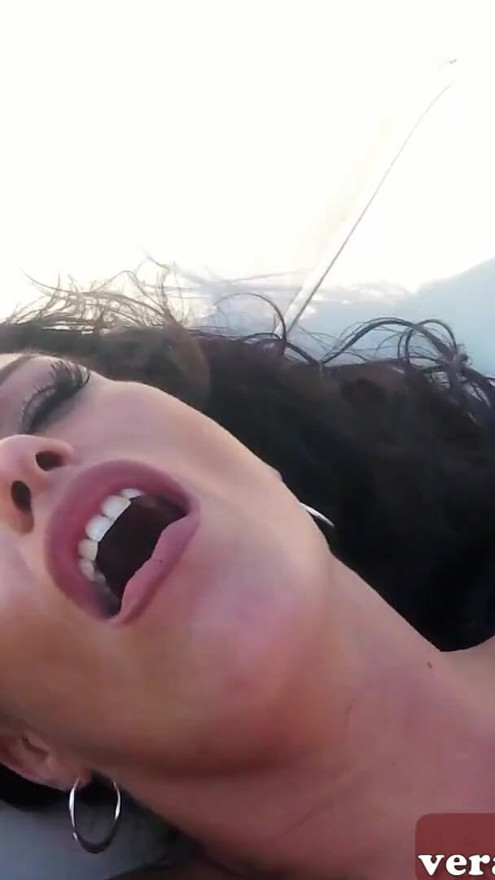 German amateur outdoor sex on a boat with big tits slut | Clip 1