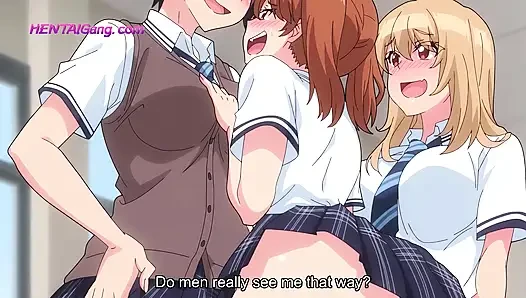 Mandi campuran panas berubah menjadi threesome yang beruap saat gadis-gadis berjuang untuk dipilih - hentai tanpa sensor