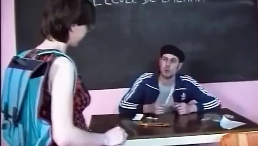 Sexy teen with hairy cunt gets anally drilled in a threesome