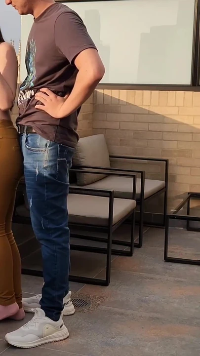Stunning moment from "Sexy student is fucked in public on the balcony of her apartment ! fucking my classmate"
