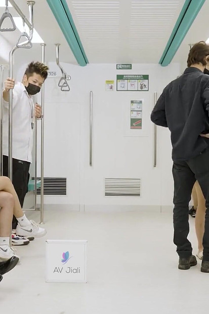 Yuli Gets Fucked by an Invisible Man on the Train