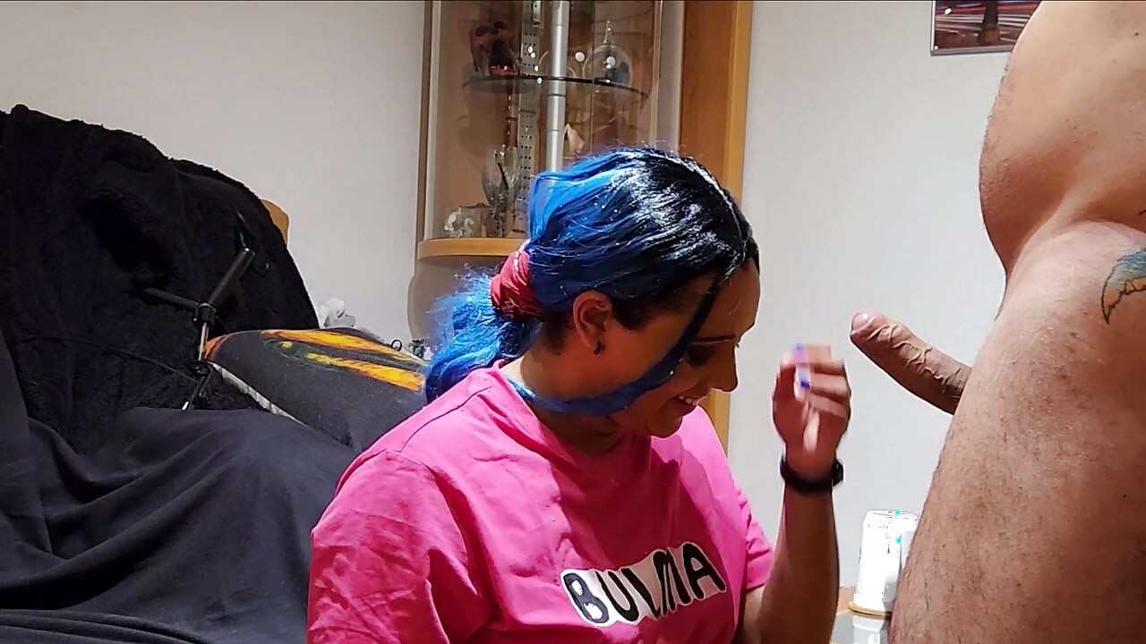 Bulma sloppy blowjob cosplay dragon ball