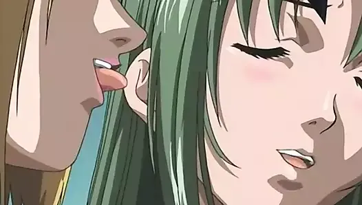 Blonde Witch works her Sexmagic on green haired Student Girl