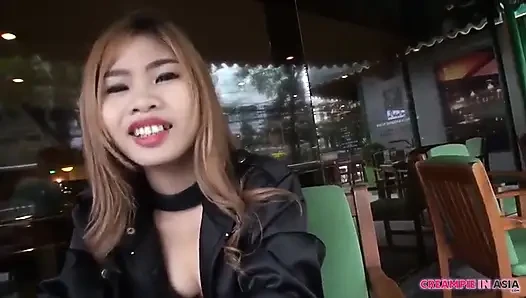 She was wearing a sexy black dress, her butt was so beautiful, bareback, a half creampie and the other half was outside
