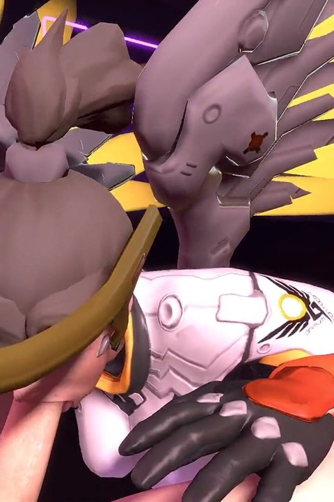 Mercy Sucks Dick on Her Knees in POV Overwatch Parody