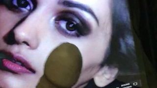 Manushi Chhillar face fucked cock tribute on lips eyes face