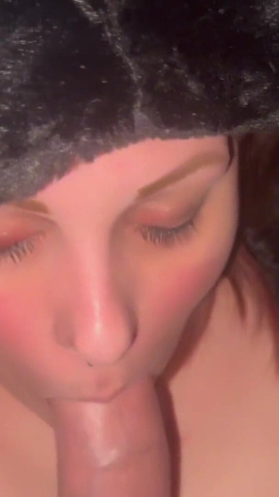 Emily Purple mouth fucked and cum in mouth in fur coat | Clip 1
