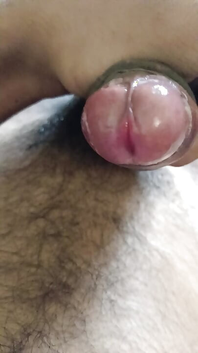 After long time playing with dick and coming water
