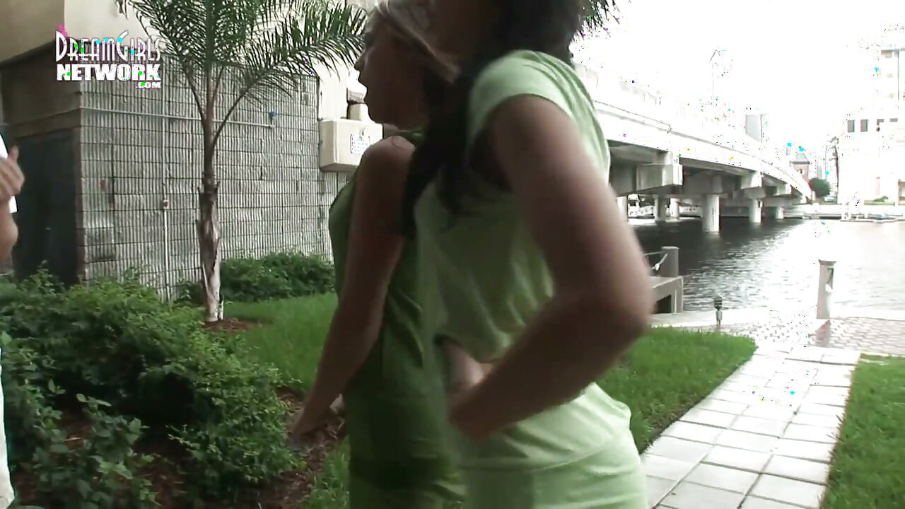 Two hot girls flash tampa in the rain