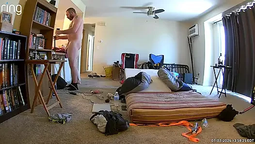 Rough bent over the counter anal